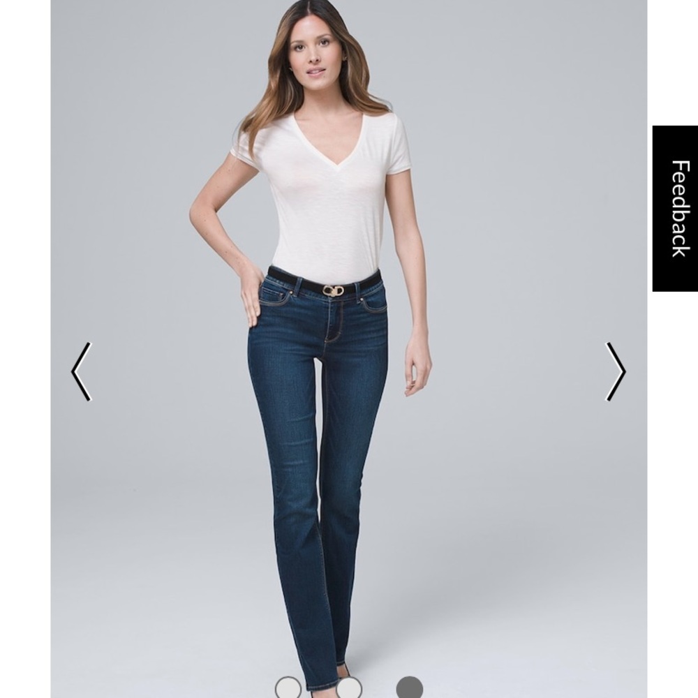 WHBM Mid Rise Boot Cut Light Wash Stretch Jeans - Picture 3 of 12